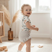 Short Bebê e Infantil Menina – Malha Liso | Cinza Mescla