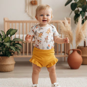 Short Bebê e Infantil Menina – Algodão Premium Liso | Amarelo