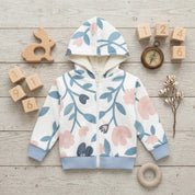 Jaqueta Capuz e Forro Fleece - Poliéster Com Elastano | Floral Vintage Grande