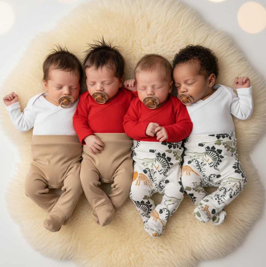Kit 5 Peças Recém-Nascido à 3 Meses – Mini Enxoval Cápsula | Estreando com Amor