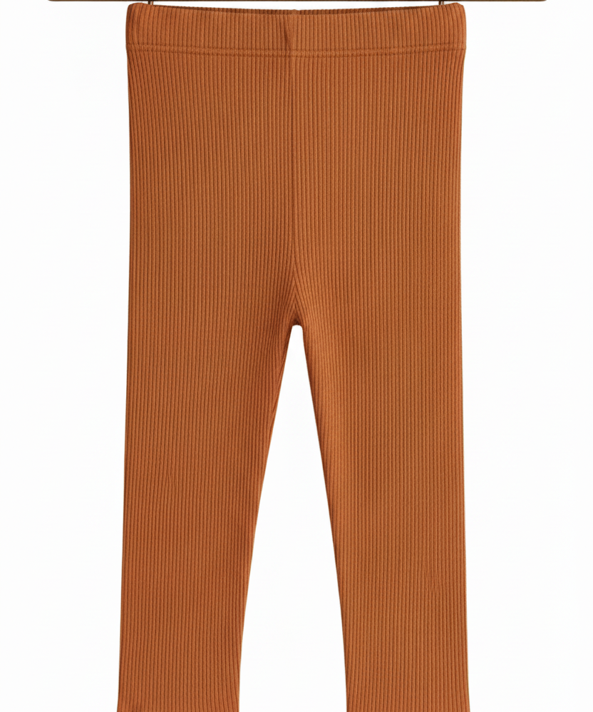 legging bebe e infantil canelada lisa means love baby cor caramelo