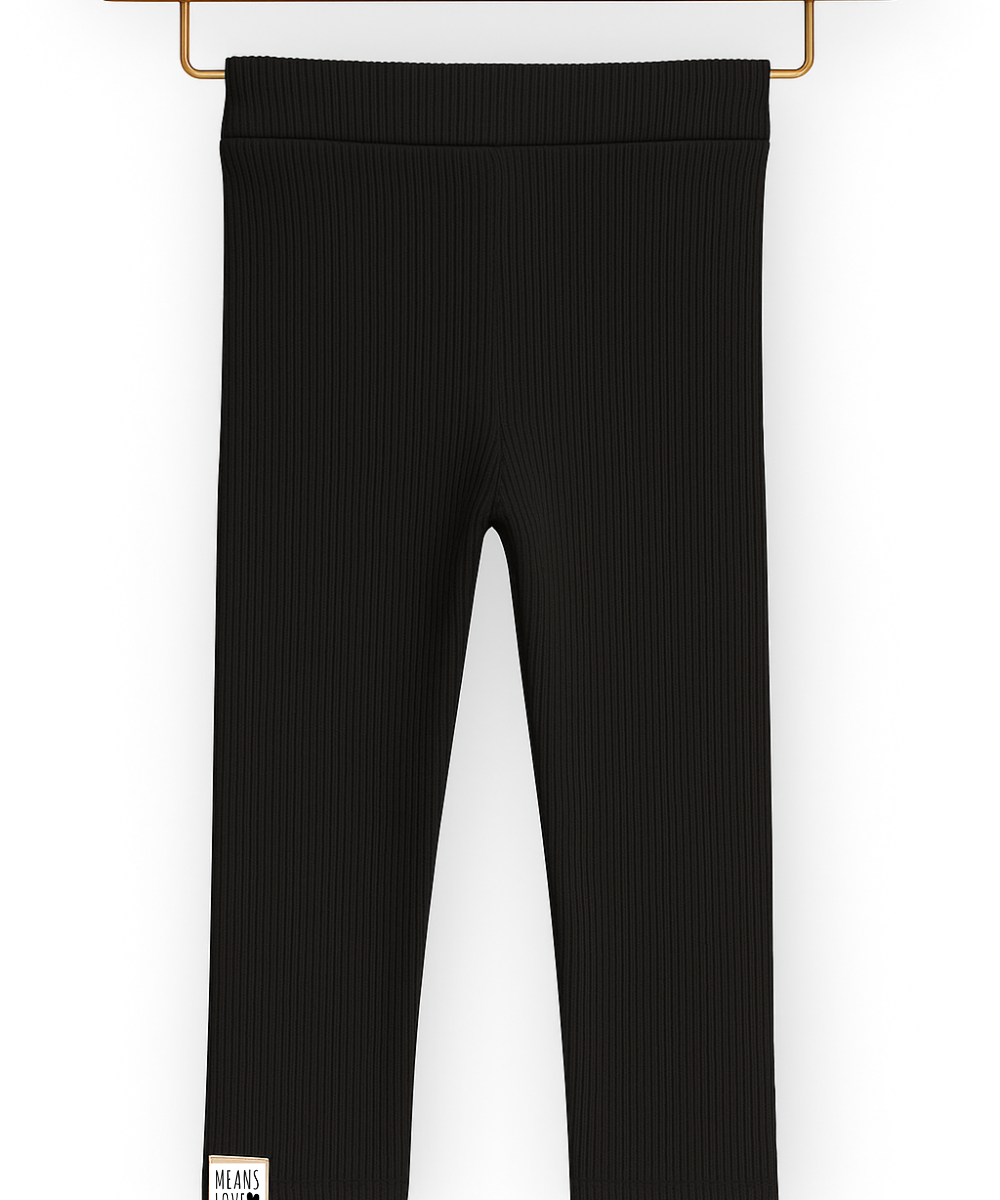 legging bebe e infantil canelada lisa means love baby cor preta