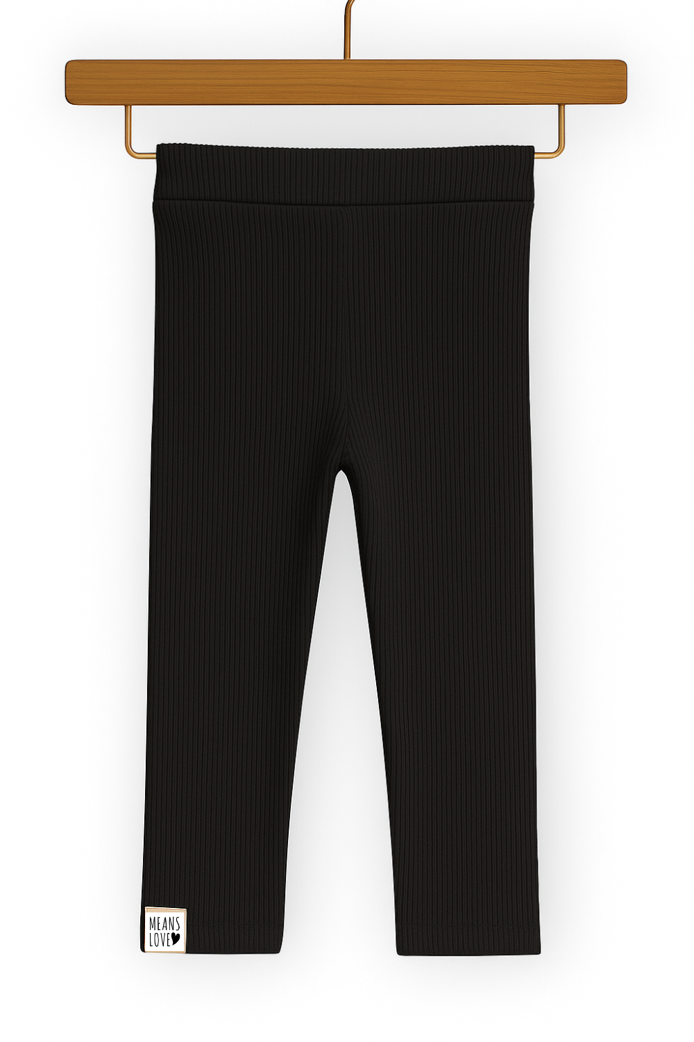 legging bebe e infantil canelada lisa means love baby cor preta