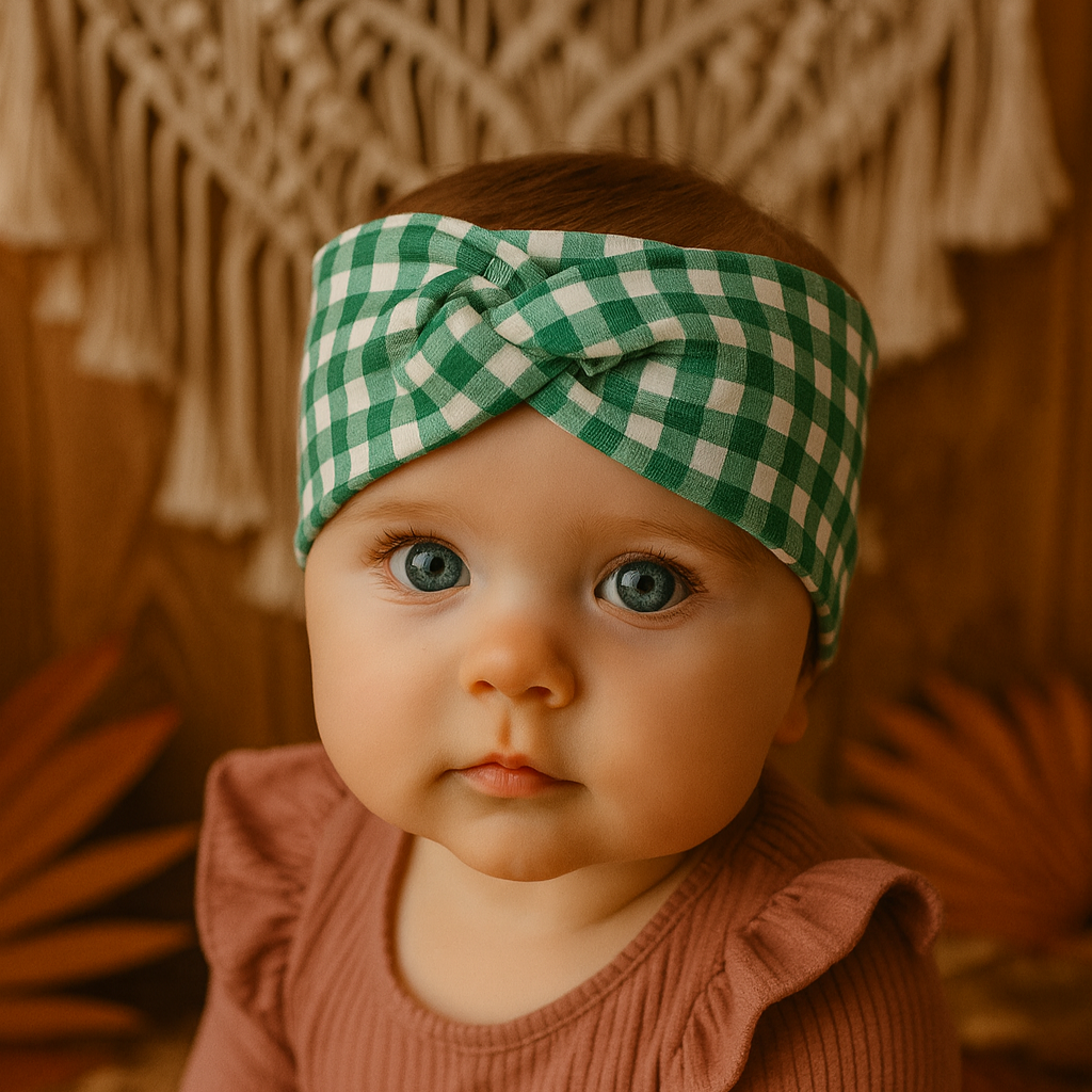 luxury-baby-headband-green-plaid-stretch-cotton3.png