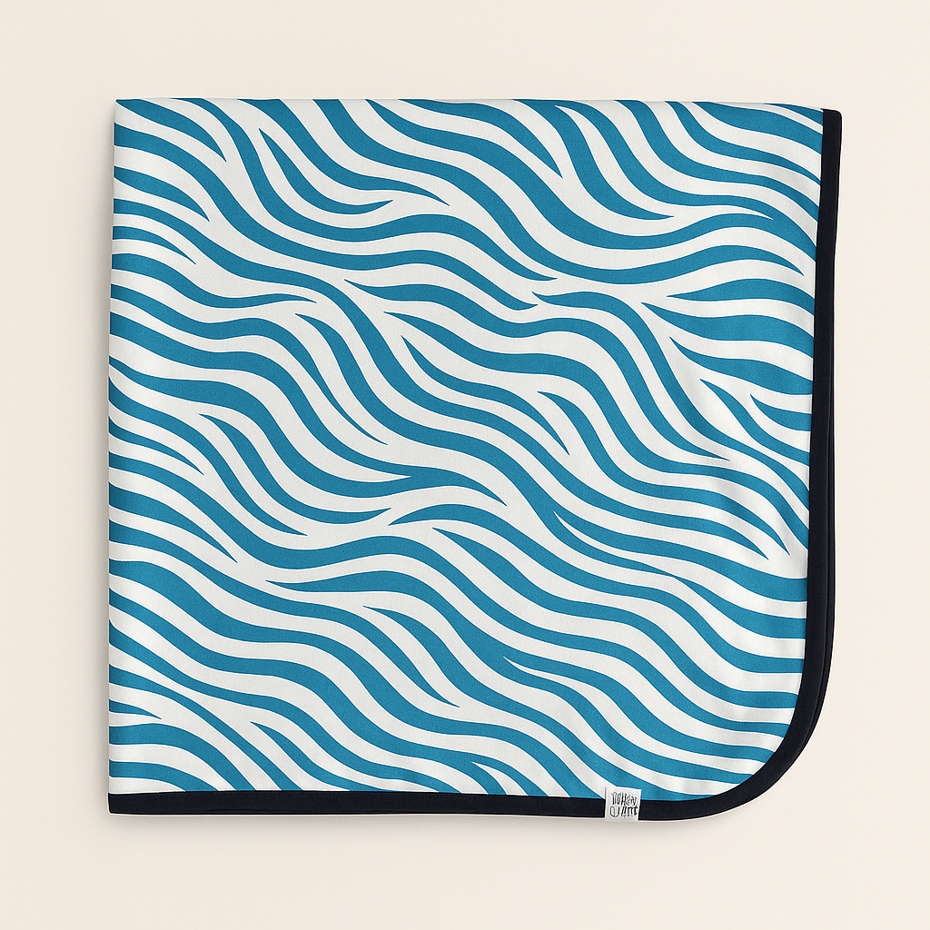 Cueiro Forro Branco Unissex Estampa | Zebra Verde