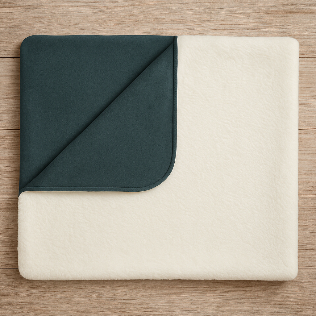 mantinha cueiro minimalista bebe lisa com fleece means love baby detalhe