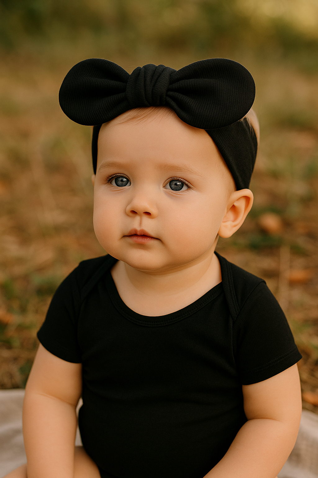 Laço de Cabelo Infantil Preto