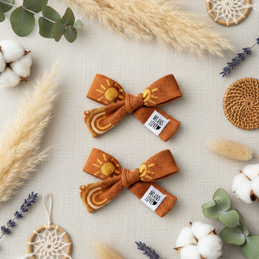 par de presilhas means love baby sol e arco iris