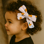 Presilha de Cabelo Infantil - Algodão Premium Estampa Exclusiva | Mini Laranjinhas Boho