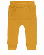 Calça Bebê e Infantil Bolsão Canguru Unissex – Canelado Premium Liso | Mostarda