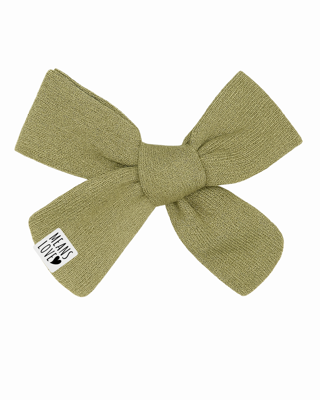Presilha de Cabelo Infantil - Algodão Stretch Liso | Oliva Natural