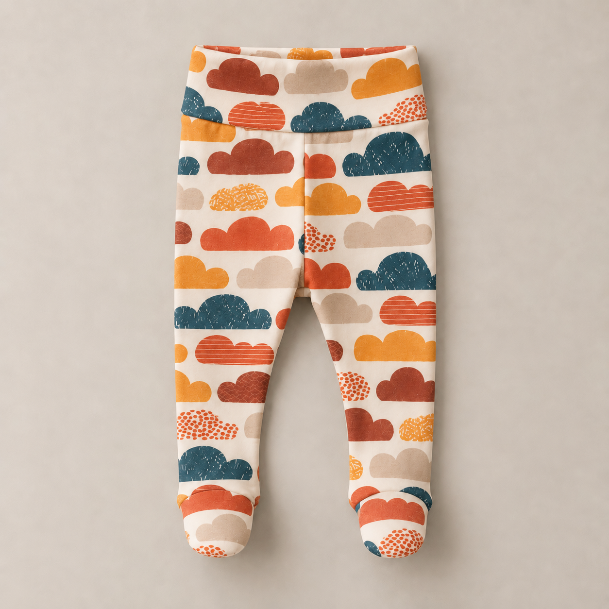 Calça Recém-Nascido à 3 meses com Pezinho – Cotton Adapt | Cloudy Beauty