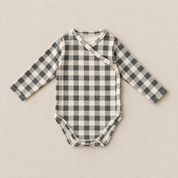 Conjunto Body Kimono + Calça com Pezinho – Recém-Nascido à 3 Meses | Cotton Adapt - Vichy Preto