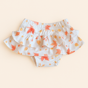 Short Saia Bebê/Infantil Com Camadas - Cotton Estampado - Folhas de Outono