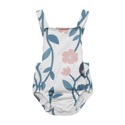 Salopete/Romper Bebê e Infantil Unissex –  Poliéster + Elastano Estampado | Floral Vintage Grande