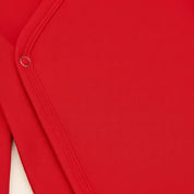 Body Kimono Bebê Recém-Nascido à 3 Meses Unissex - Algodão Stretch Pemium Liso | Vermelho