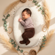 Body Kimono Bebê Recém-Nascido à 3 Meses Unissex - Algodão Premium Liso | Caqui