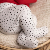 Calça Recém-Nascido com Pezinho Unissex – Malha Algodão Estampada | Dots