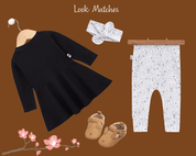 Vestido de Inverno Infantil - Preto