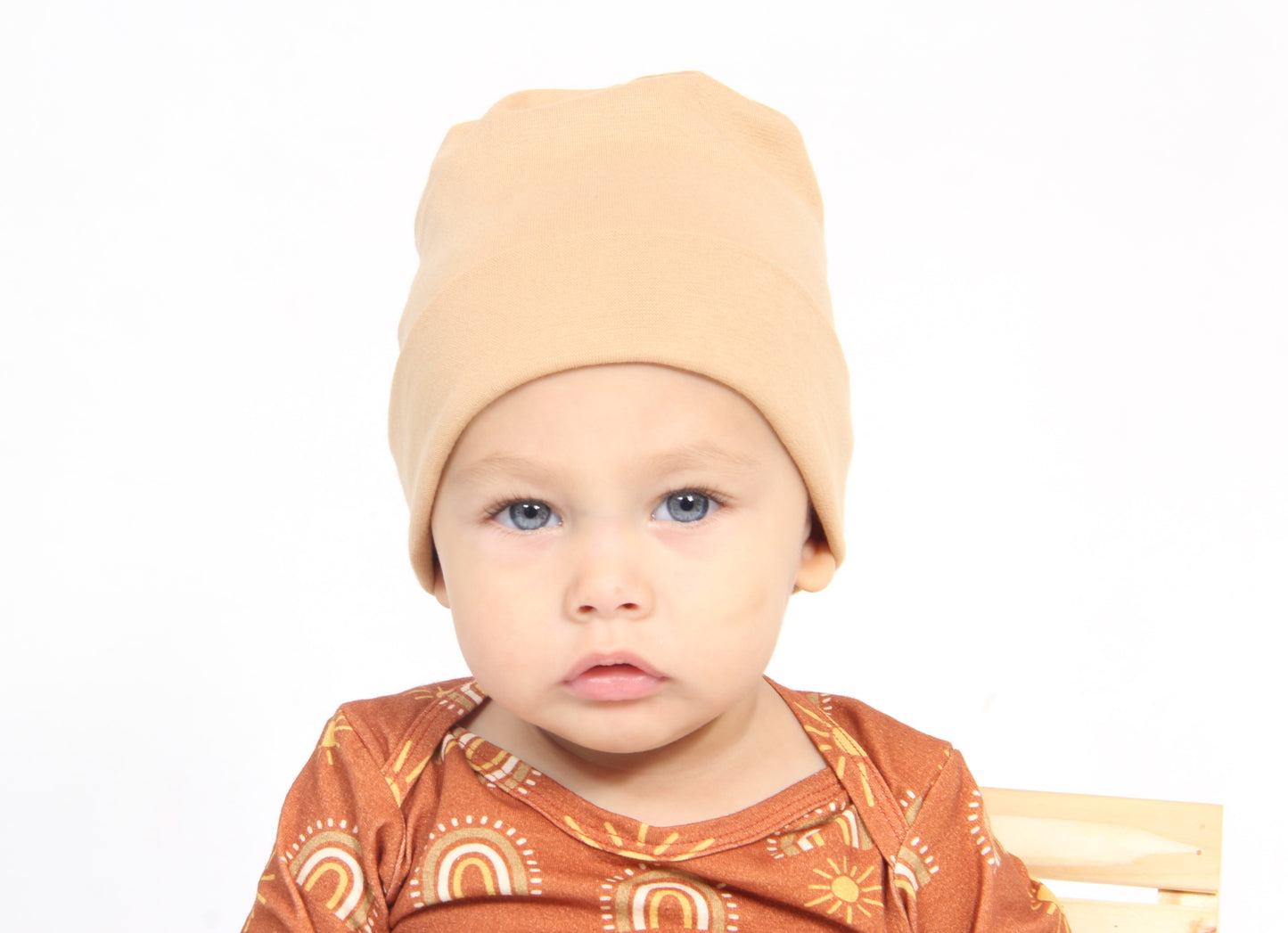 Touca Gorro Bebê/Infantil Bege