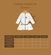 Vestido de Inverno Infantil - Terracota