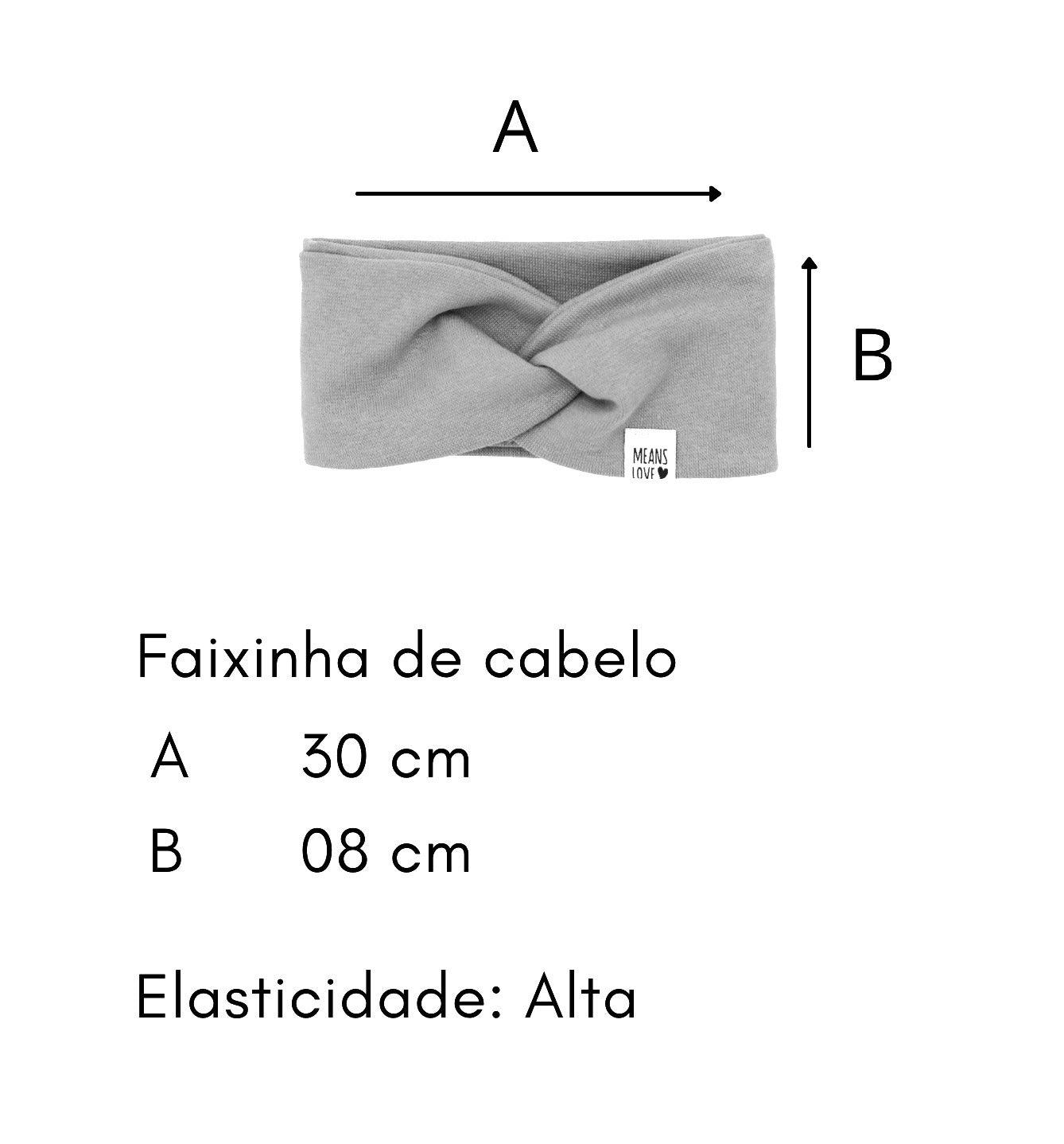 Faixinha de Cabelo Bebê - Xadrez Preto
