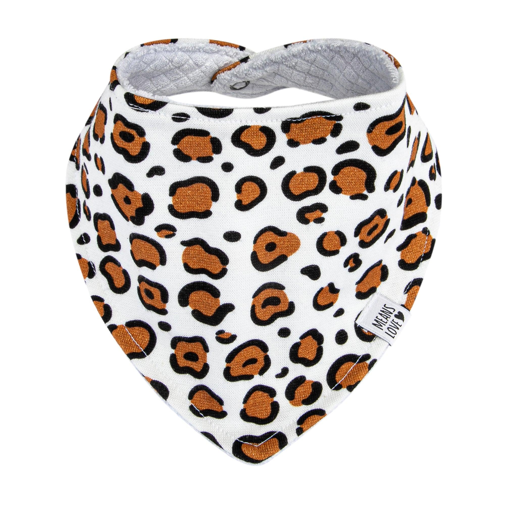 Bandana/Babador Bebê Menina [Algodão - Estampada] - Leopard