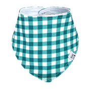 Bandana/Babador Bebê Unissex [Algodão - Estampada] - Xadrez Verde