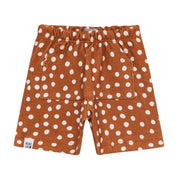 Bermuda Bebê/Infantil Unissex [Algodão - Estampada] - Caramelo Poá