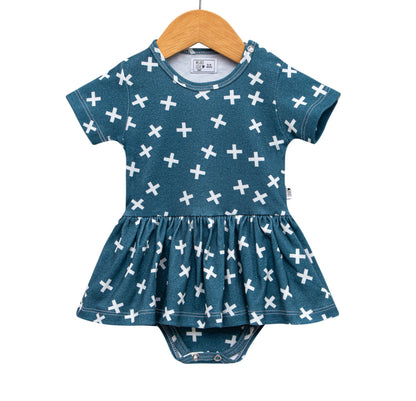 Body Vestido Bebê/Infantil Blue Kisses