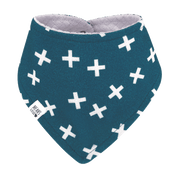 Bandana/Babador Bebê Unissex [Algodão - Estampada] - Azul Cruzetas