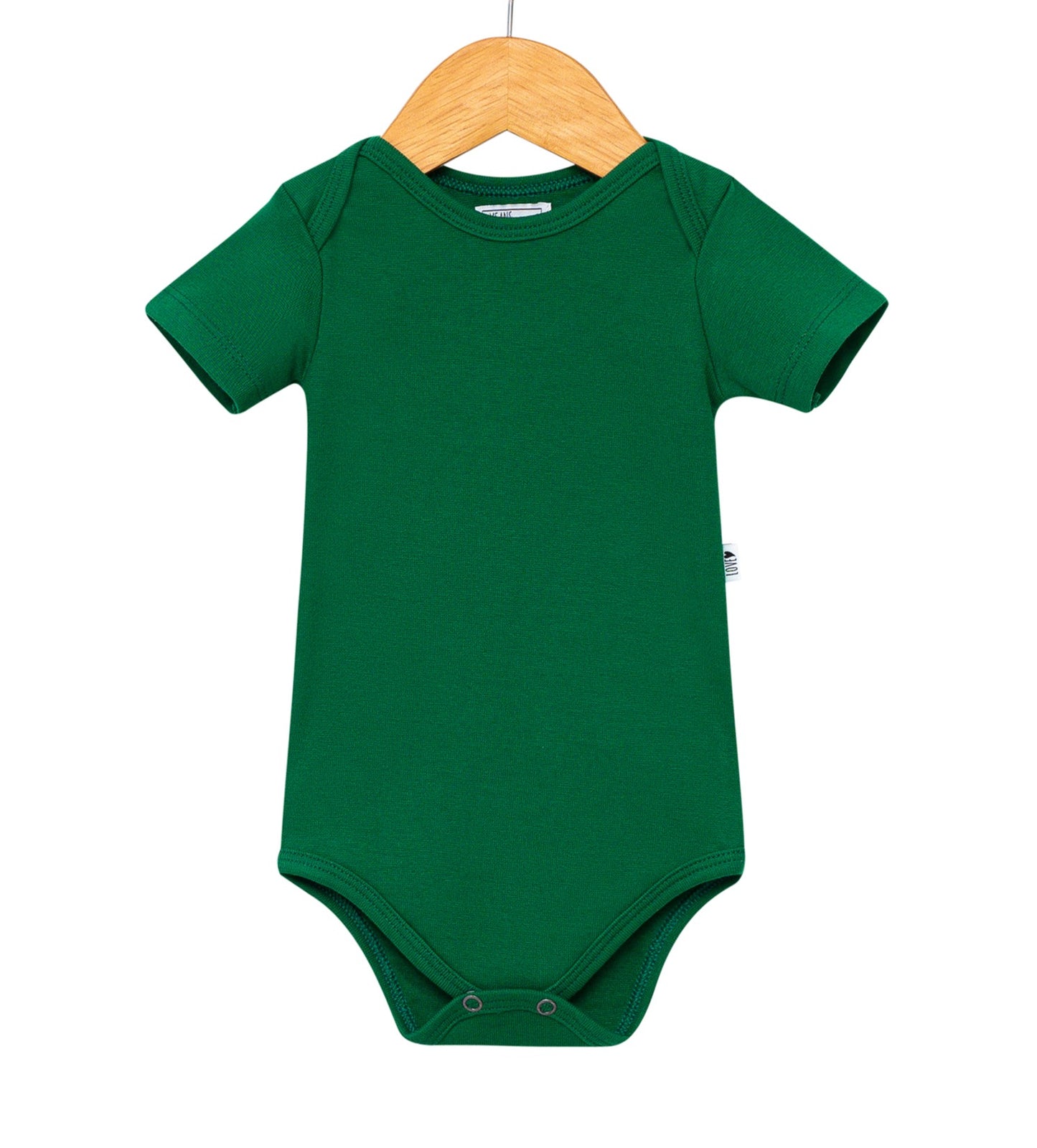 Body Bebê/Infantil Manga Curta Unissex [Algodão Stretch -  Liso] - Verde Bandeira