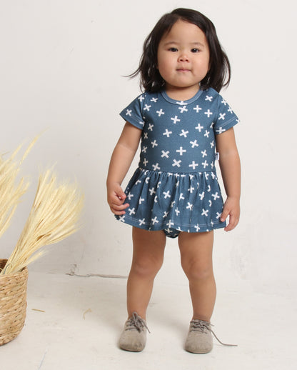 Body Vestido Bebê/Infantil Blue Kisses