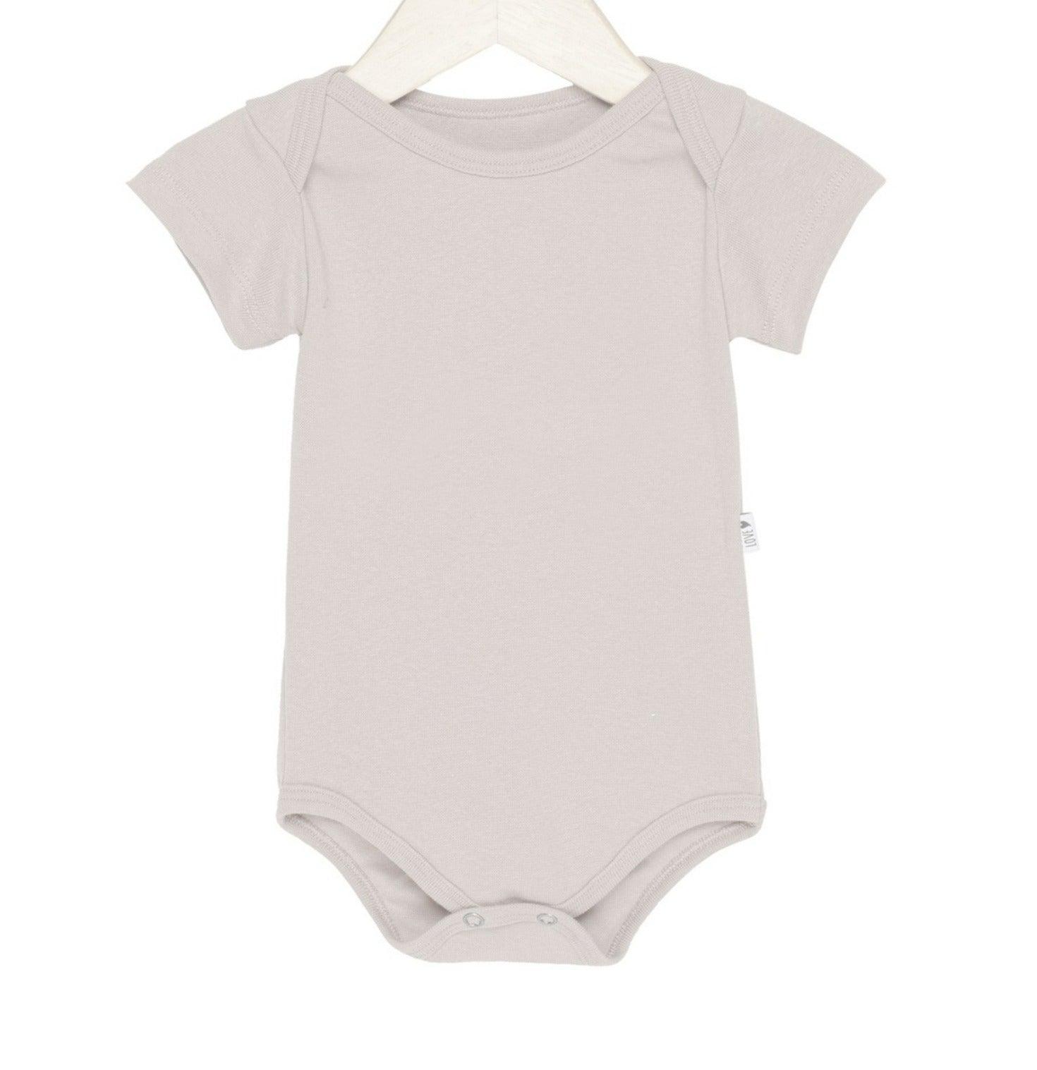 Body Bebê/Infantil Manga Curta Unissex [Malha Algodão - Liso] - OffWhite