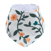 Bandana/Babador Bebê Menina [Algodão - Estampada] - Floral Antigo