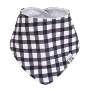 Bandana/Babador Bebê Unissex [Algodão - Estampada] - Xadrez Preto