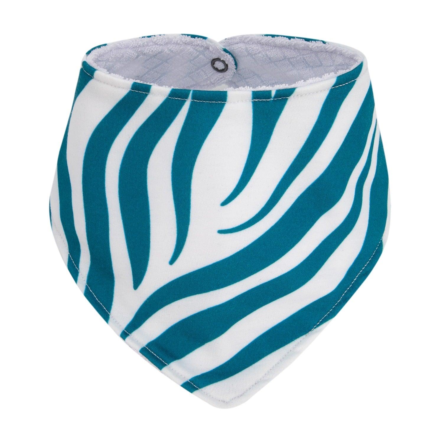 Bandana/Babador Bebê Menina [Algodão - Estampada] - Zebra Verde