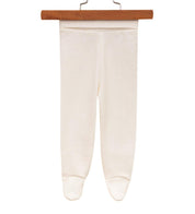 Calça Recém-Nascido Com Pezinho Unissex [Malha Algodão - Lisa] - Offwhite