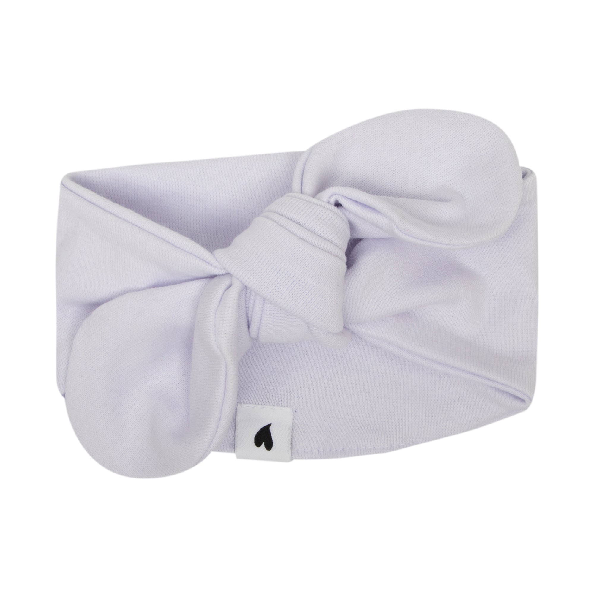 Laço de Cabelo Infantil de Amarrar - Algodão Stretch Liso | Cor Branco
