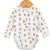Body Bebê Kimono Menina [Algodão - Estampado] - Laranjinhas
