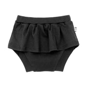 Saia com Short Infantil Menina – Algodão Premium Liso | Preto