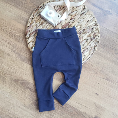 Calça Bebê / Infantil Bolso Jeans - Azul