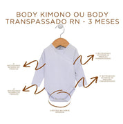 Body Bebê Quimono Unissex [Algodão - Liso] - Verde Mate