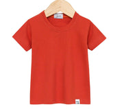 camiseta bebe infantil 100 algodao lisa unissex laranja means love baby