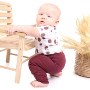 Body Bebê/Infantil Manga Curta Unissex [Algodão - Estampado] - Abacaxi Boho
